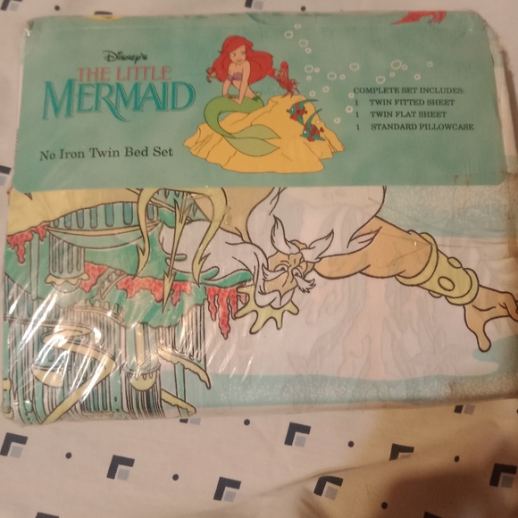 Disney Bedding Vintage Walt Disneys The Little Mermaid No Iron Twin